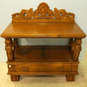 Carved Server with Clawfeet and Standing Griffins