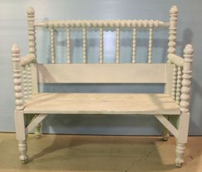 Painted Jenny Lind Spool Bench