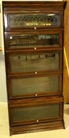 Mahogany Five Stack Lawyers Bookcase