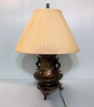 Brass Lamp with Turtle Design