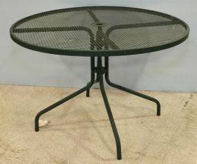 Green Wrought Iron Patio Table