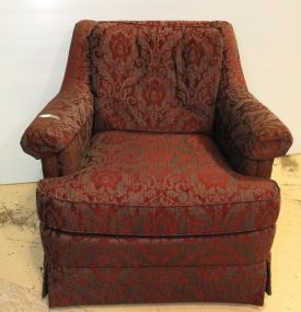 Maroon Upholstered Arm Chair