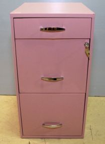 Painted Pink Metal Cabinet
