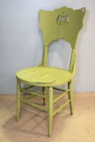 Painted Green Side Chair