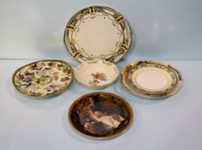 Several Handpainted Bowls and Norman Rockwell Plate
