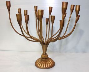 Painted Metal Candlestick