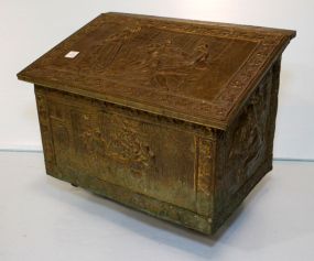 English Brass Coal Box