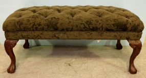 New Carved Chippendale Style Bench