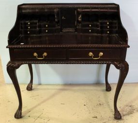 Reproduction Chippendale Style Carved Desk