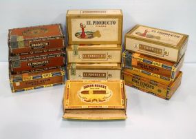 Ten Old Cigar Boxes