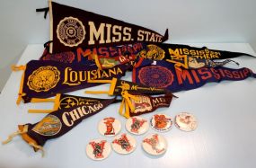 College Pins & Various Size School Banners