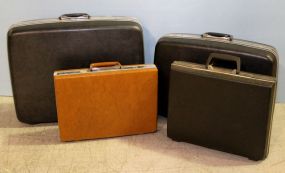 Two Samsonite Suitcases & Two Briefcases 