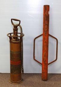 Fence Post Digger, Fire Extinguisher