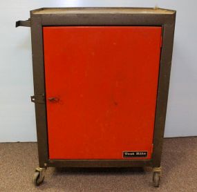 Small Metal Test Rite Cabinet with Interior Shelf
