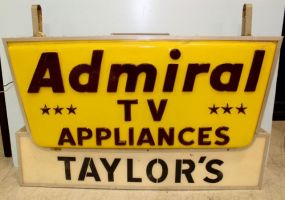 Original Admiral TV Sign