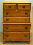 Six Drawer, Bracket Foot Chest of Drawers