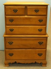 Six Drawer, Bracket Foot Chest of Drawers