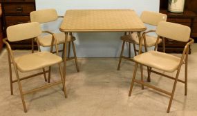 Folding Card Table and Four Chairs