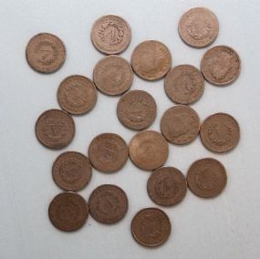 Twenty 1897-1912 Liberty Nickels
