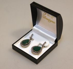 10 Ct. Genuine Emerald Estate Earrings
