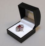 Custom Modern Style Ruby Dinner Ring