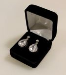 6 Ct. White Sapphire Dinner Earrings