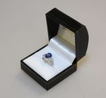 Sapphire Dinner Ring in Modern Setting