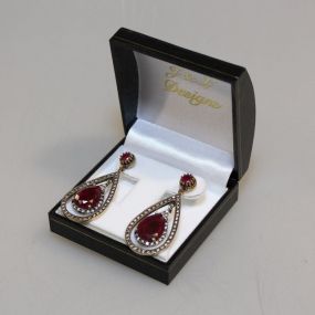 Genuine Ruby Estate Earrings