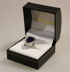 3 Ct. Pear Cut Sapphire Evening Ring