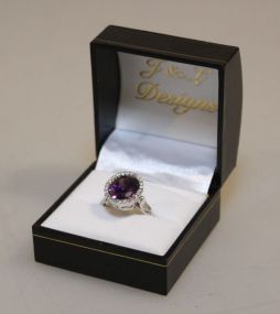 4 Ct. Oval Cut Amethyst Dinner Ring