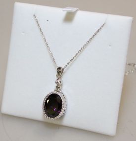 6 Ct. Oval Cut Amethyst Dinner Necklace