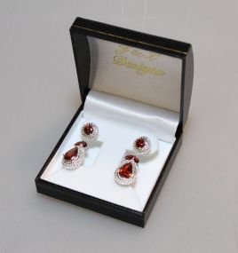 Garnet Evening Earrings