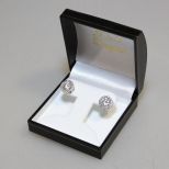 4 Ct. White Sapphire Estate Earrings