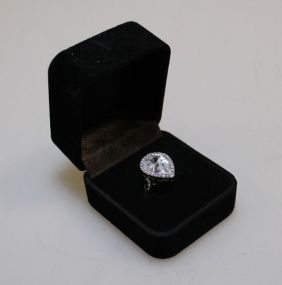 4 Ct. Pear Cut White Sapphire Dinner Ring
