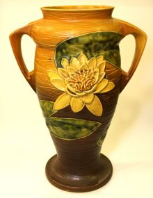 Water Lily Roseville Vase