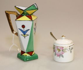 Art Deco Creamer & Noritake Sugar Bowl
