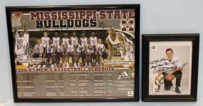 Go Dawgs Signed Picture & Signed Mississippi State 2006-2007 Basketball Schedule