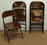 Six Metal Folding Chairs