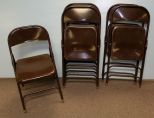 Six Metal Folding Chairs