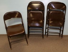 Six Metal Folding Chairs