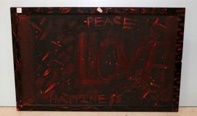 Peace, Love, Happiness Painting