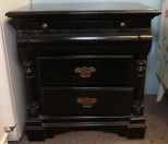 Three Drawer Painted Black Chest