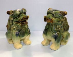 Ceramic Pair Foo Dogs