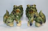 Pair Ceramic Foo Dogs