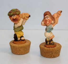 Two Golf Resin Figurines