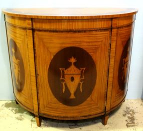 High Style Inlay Demi-Lune Console