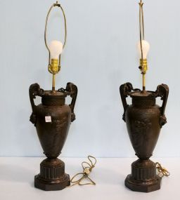 Pair Classical Bronze Lamps