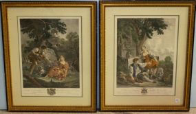 Pair 18th Century Romantic French Prints