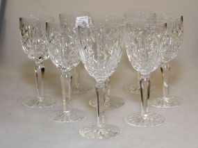 Set of Eight Waterford Claret Stems
