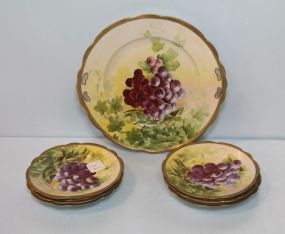 Seven Piece Hand Painted Austria Snack Set